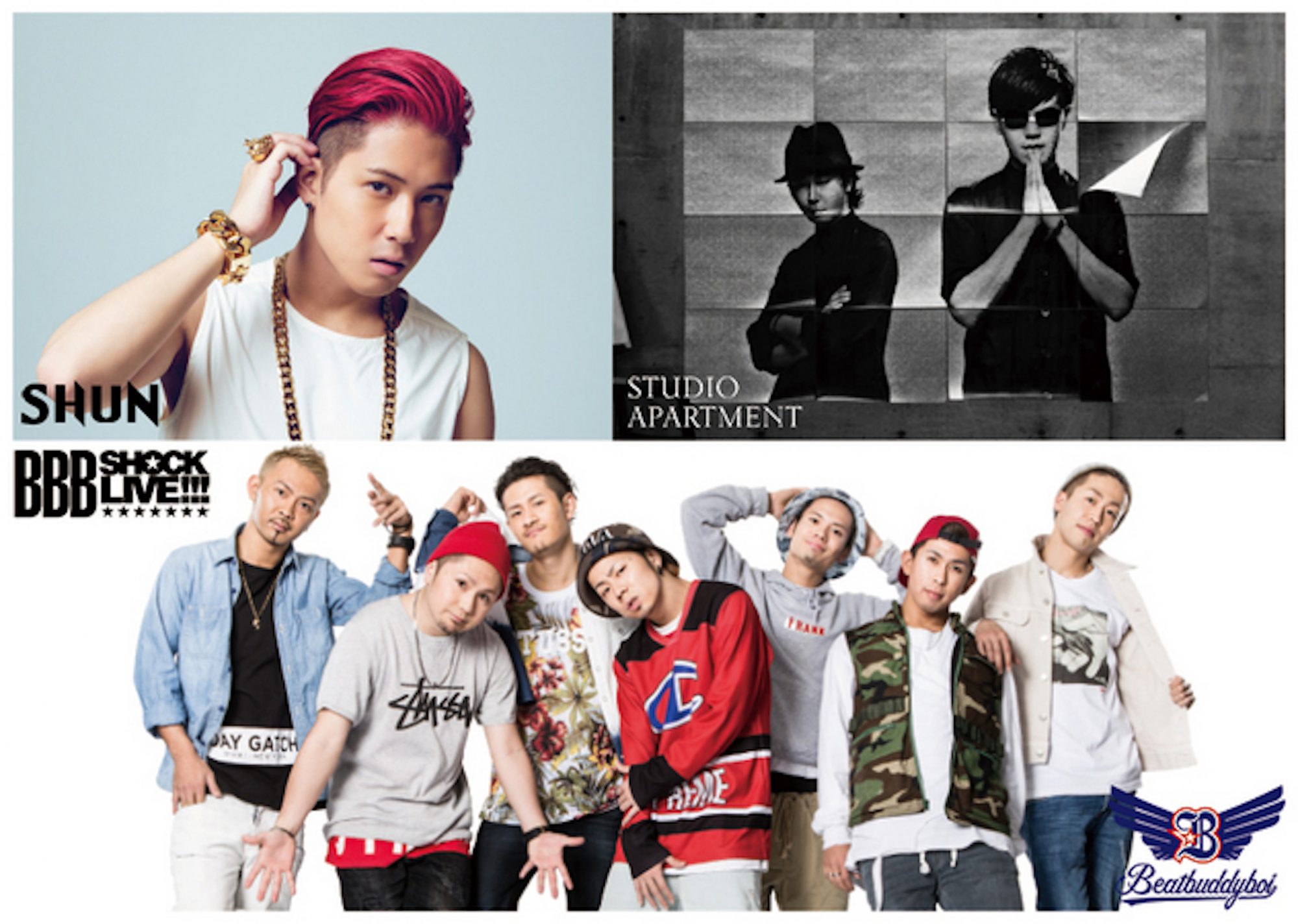 Beat Buddy Boi LIVE TOUR 2014 「BBB SHOCK LIVE 7」 東京公演 STUDIO APARTMENT、SHUNの出演決定！